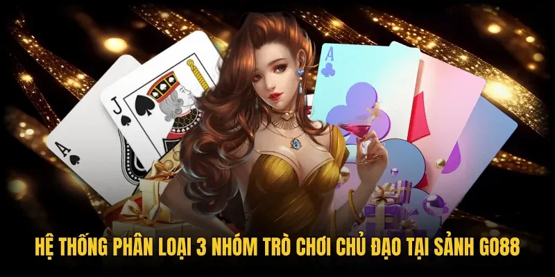 Cơ cấu ba phân nhóm trò chơi tại Game bài Go88